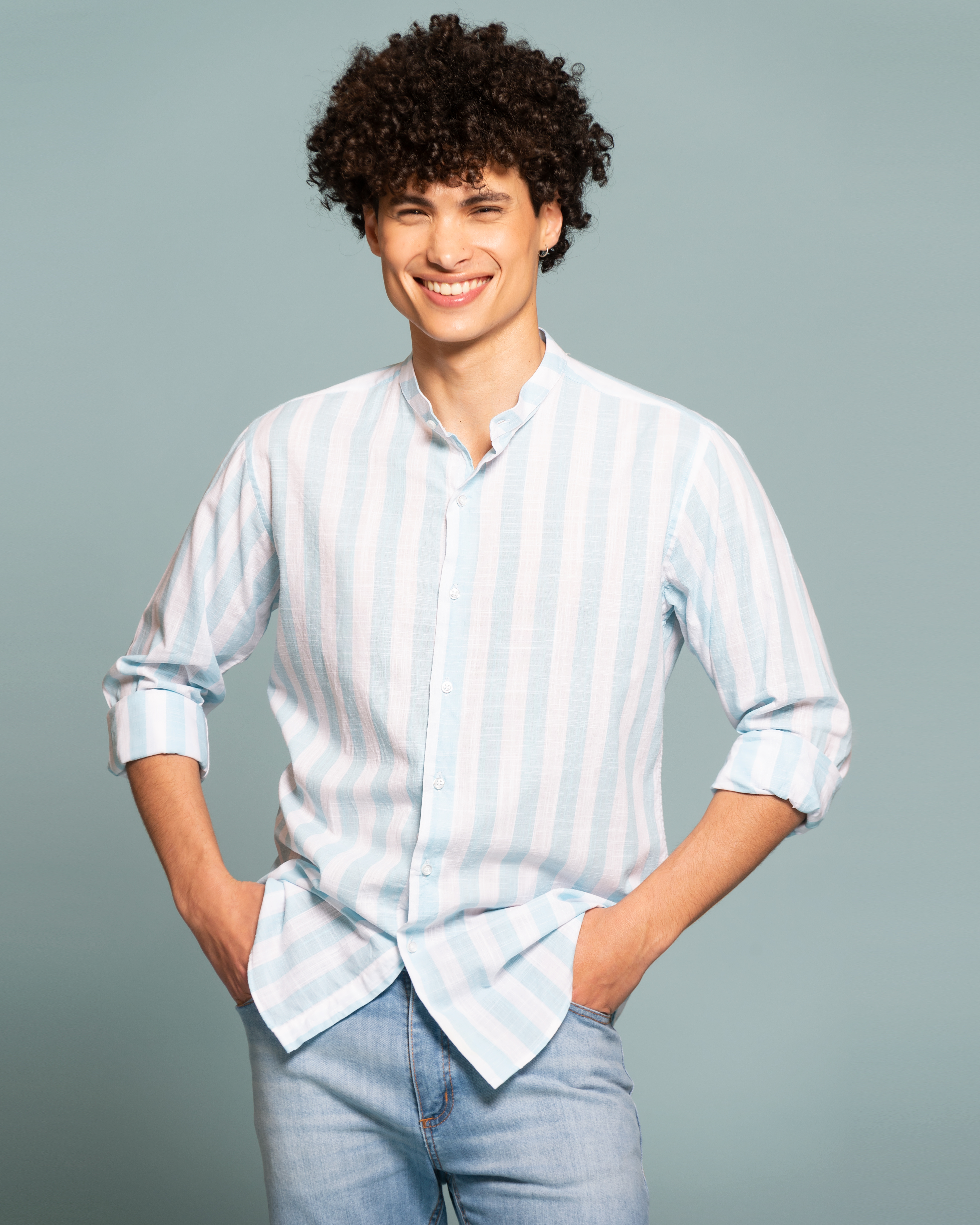 6528MAOMLTU - CAMISA MIYAGUI SKSP TURQUEZA